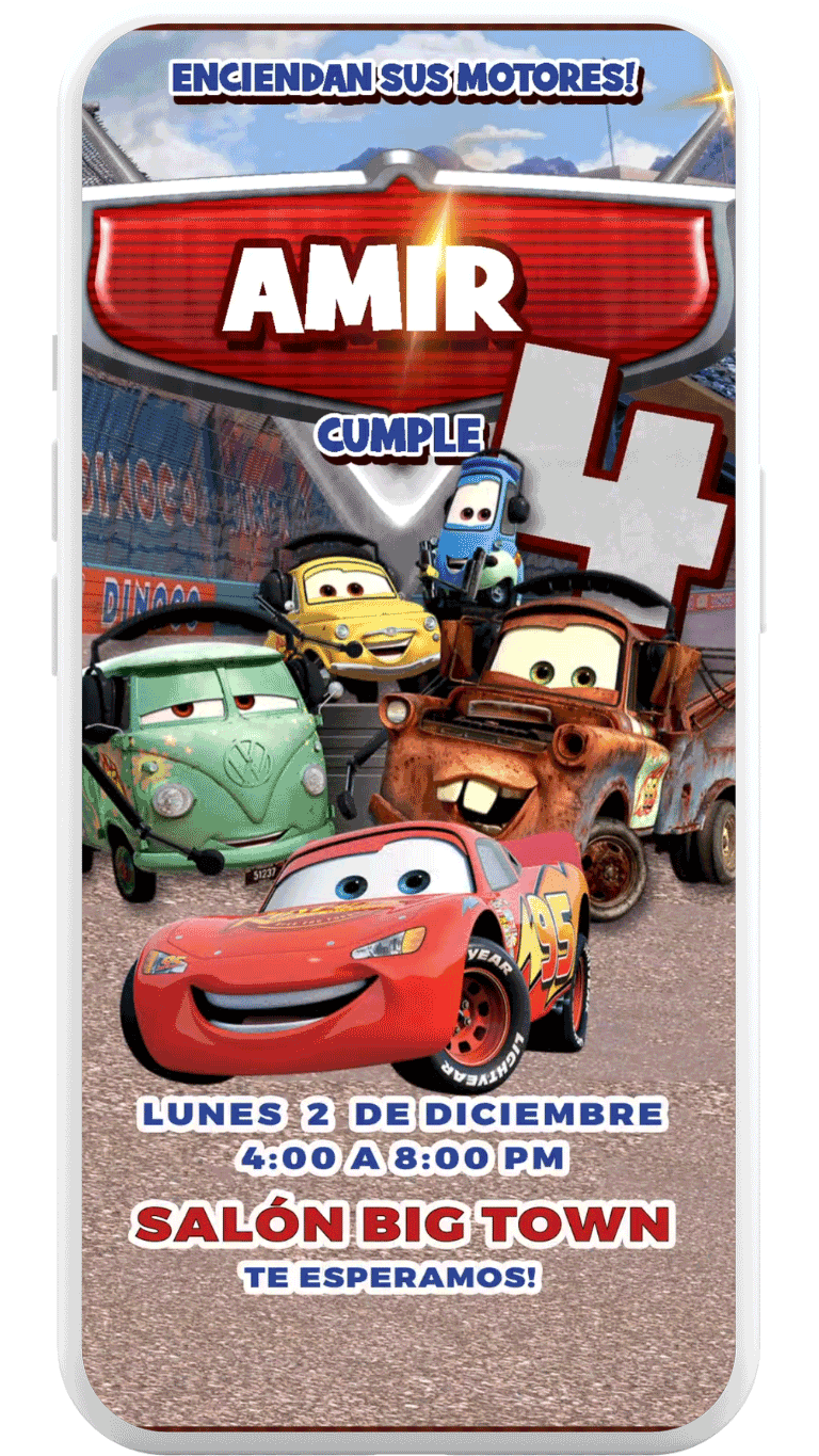 Video Invitacion de Cars