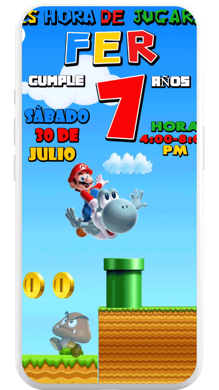 Video invitacion de Mario Bross